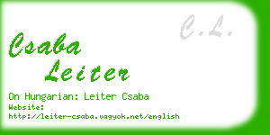 csaba leiter business card